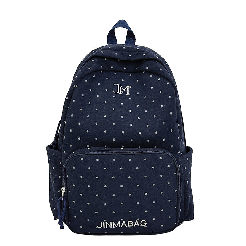 Multi-Compartment Plaid Backpack