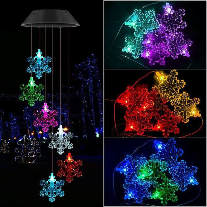 Solar-Powered Hanging Hummingbird LED Wind Chime With Color-Changing RGB Acrylic Birds And Weatherproof Top Bowlift
