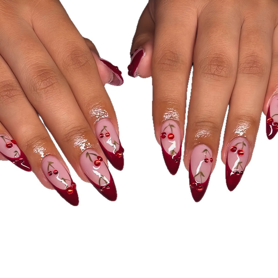 Artistic Cherry Blossom Press-On Nail Set Bowlift