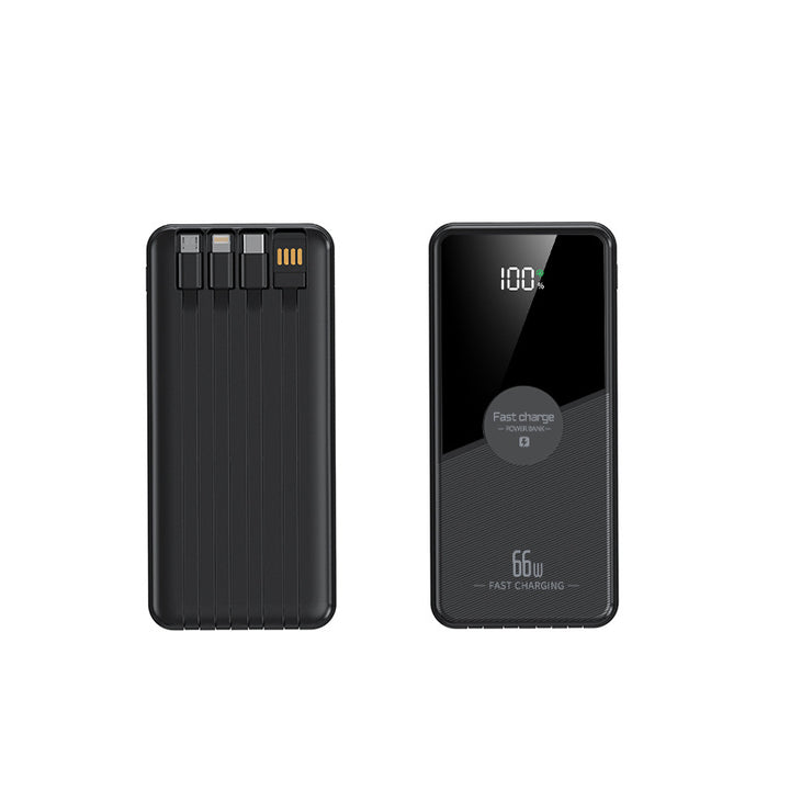 Portable power bank with integrated cables and fast charging function Bowlift