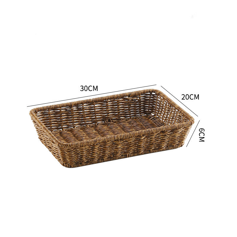 Handwoven Rectangular Storage Tray Bowlift