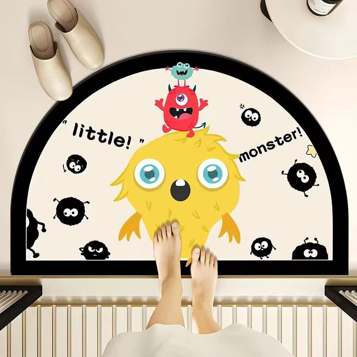 Playful Monster-Themed Bath Mat Bowlift