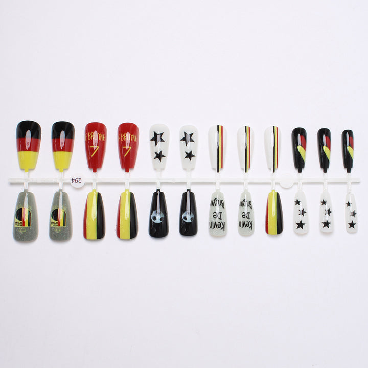 Sports-Themed Press-On Nail Art Bowlift