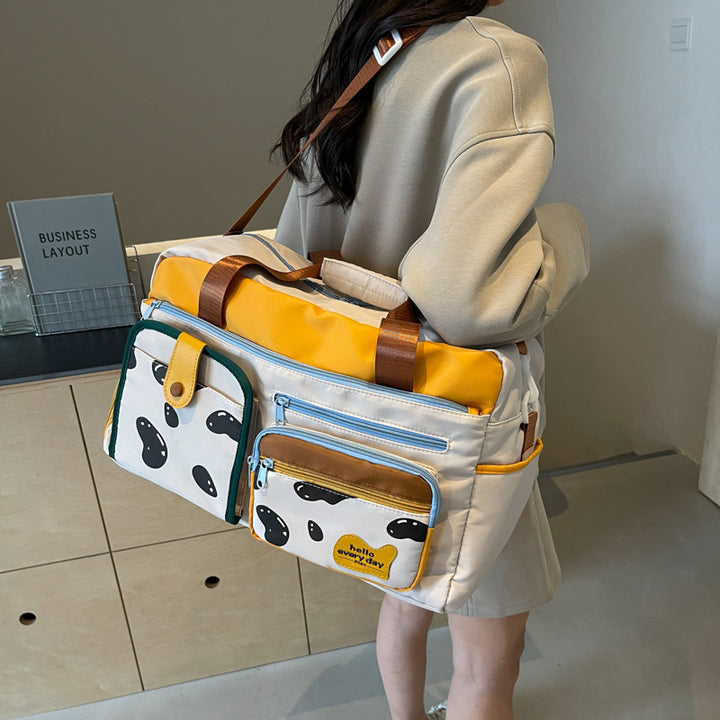 Playful Patterned Travel Duffle Bag Bowlift