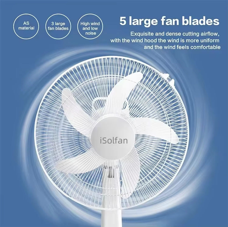 Ladies solar-powered table fan with remote control and variable speed regulation module Bowlift