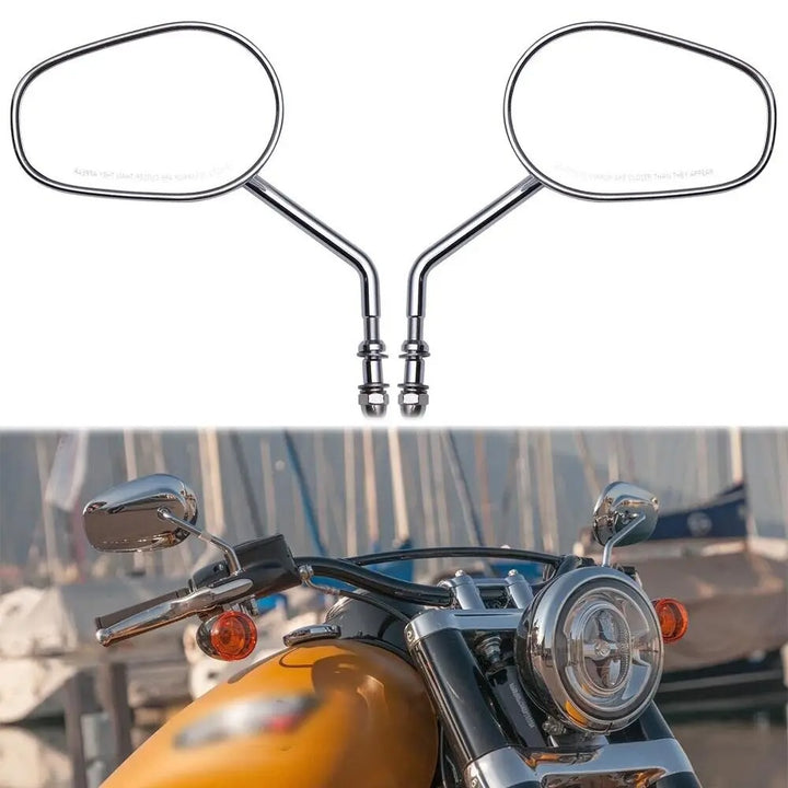 Adjustable Motorcycle Rearview Mirror with High-Quality Chrome Finish Bowlift