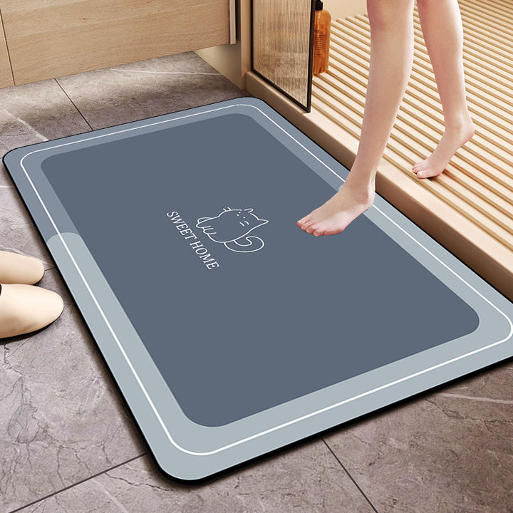 Absorbent Memory Foam Bathroom Mat Bowlift