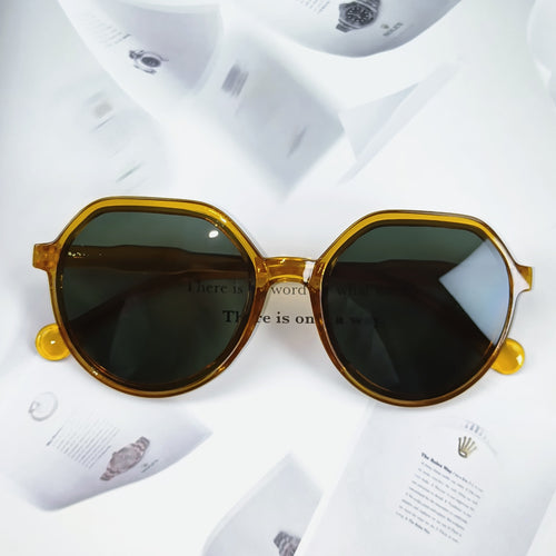 Women’s Geometric Sunglasses with Extravagant Accent Bowlift