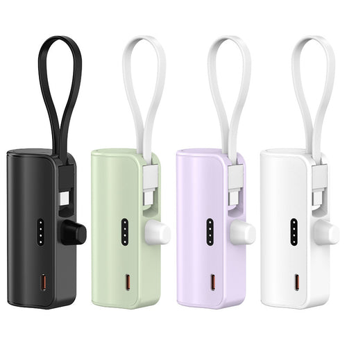 Portable power bank with integrated charging cable and compact design Bowlift