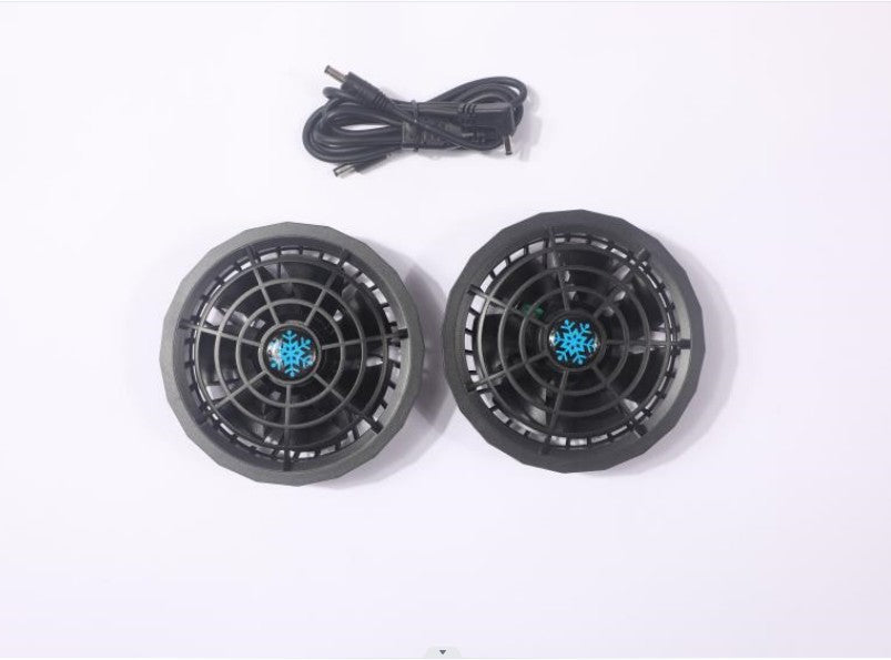 Unisex portable double USB cooling station with integrated power bank and USB charging adapter Bowlift