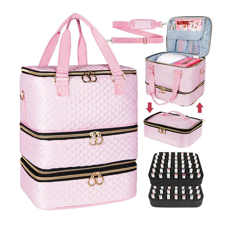Cosmetic Organizer Bag with Multi-Level Design Bowlift