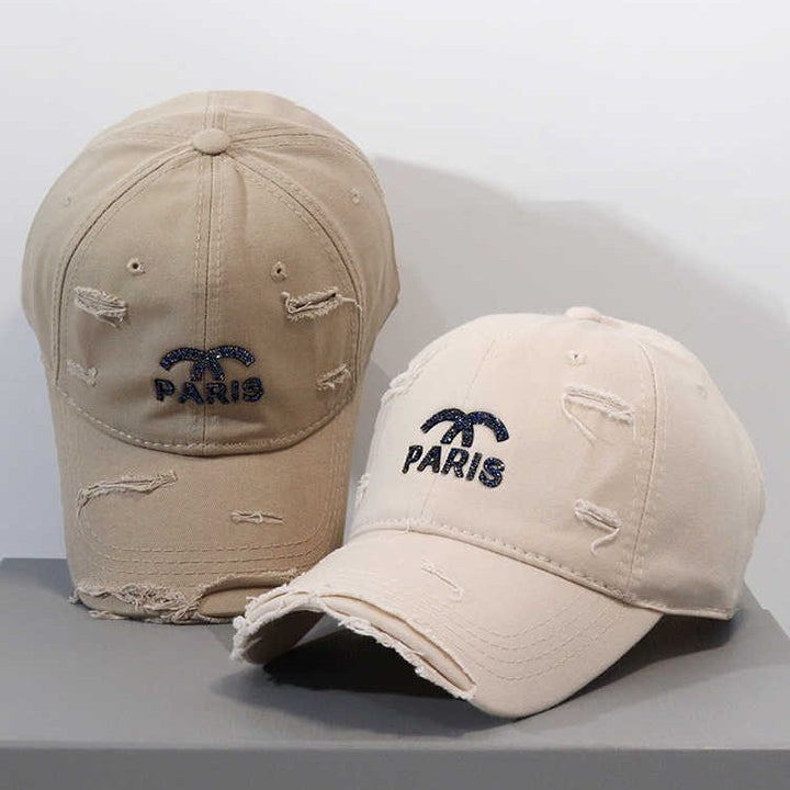 Women's Distressed Graphic Adjustable Baseball Cap Bowlift