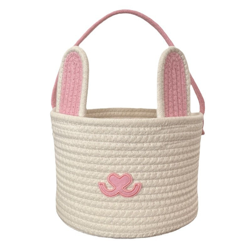 Ladies decorative storage basket with bunny ear design Bowlift