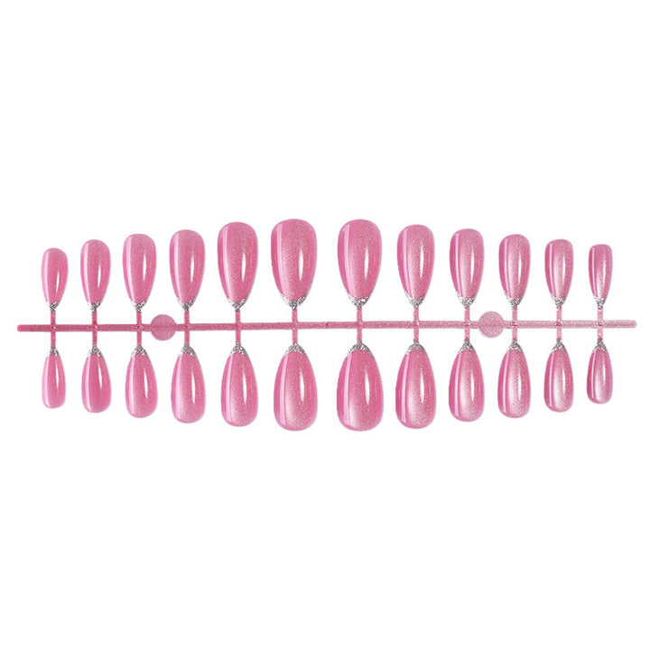 Artificial nail set with an elegant glitter finish and natural look Bowlift