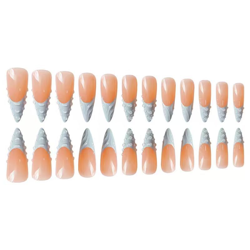 Artistic 3D Textured Nail Enhancements Bowlift
