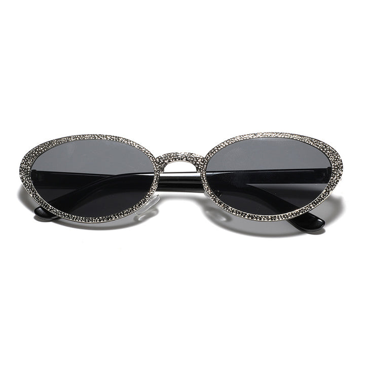 Women Glamorous Sunglasses with Sparkling Frame Decoration Bowlift