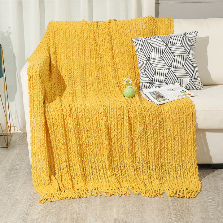 Women high-quality knitted blanket Bowlift