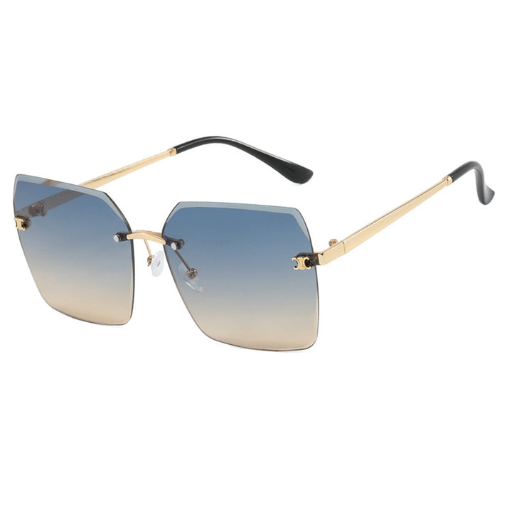 Women's square sunglasses in modern design with delicate metal frame Bowlift