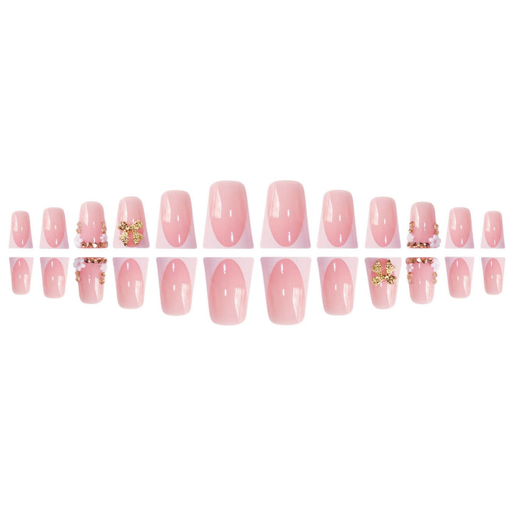 Decorative Nail Art with Glittering Bow Bowlift