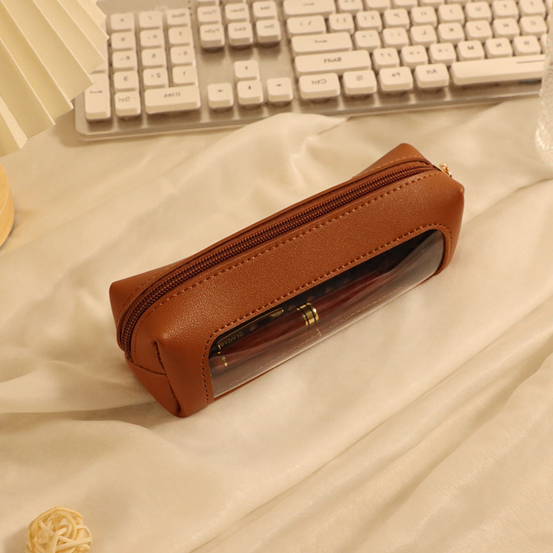 Stylish Leather Pencil Case Bowlift