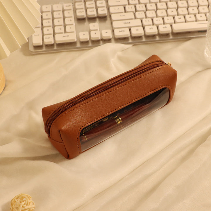 Stylish Leather Pencil Case Bowlift