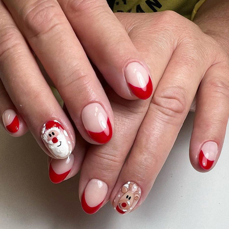 Festive Press-On Nail Art Set Bowlift