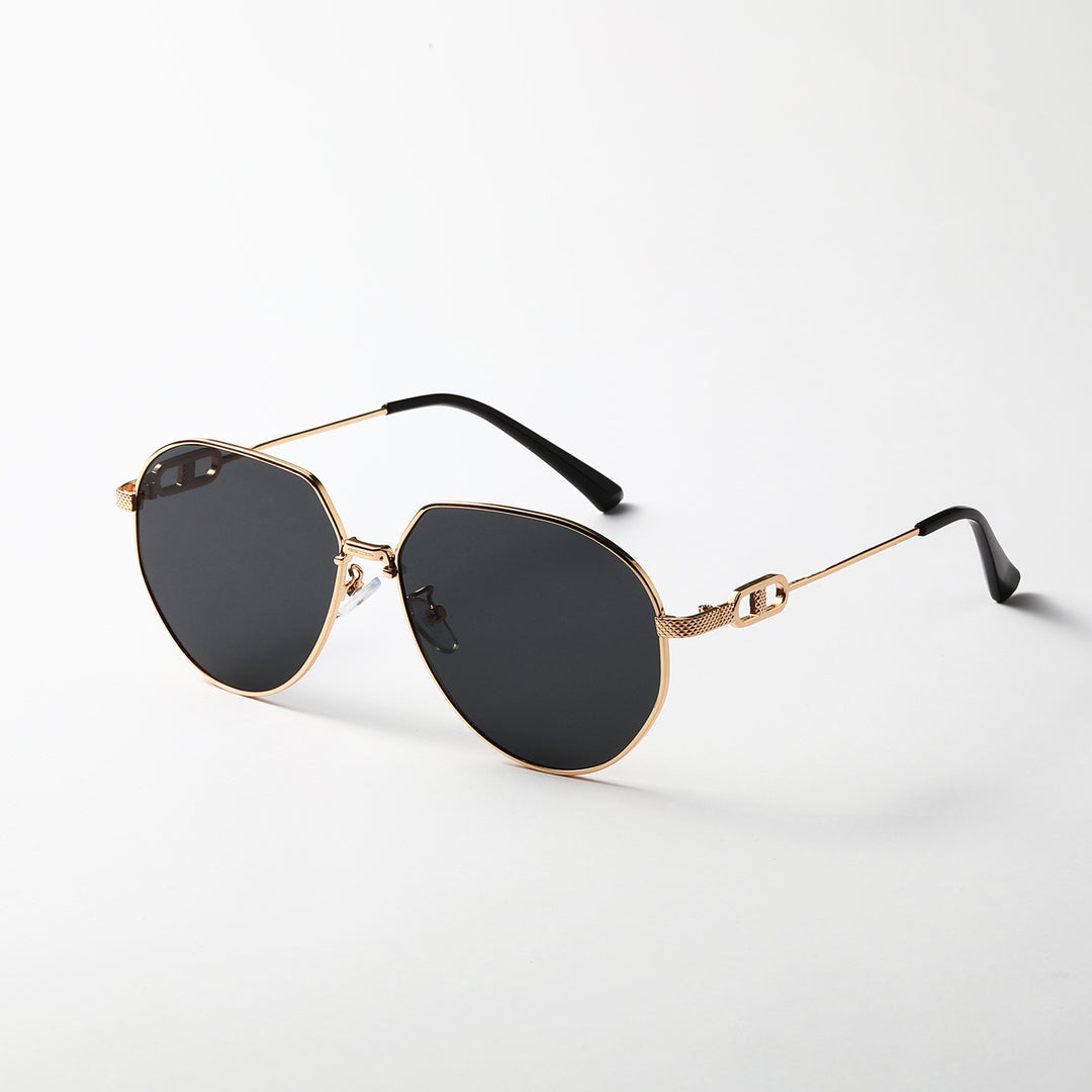 Ladies stylish oval sunglasses with fashionable metal frame Bowlift