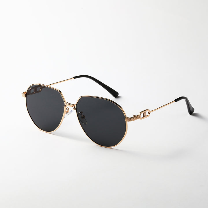 Ladies stylish oval sunglasses with fashionable metal frame Bowlift