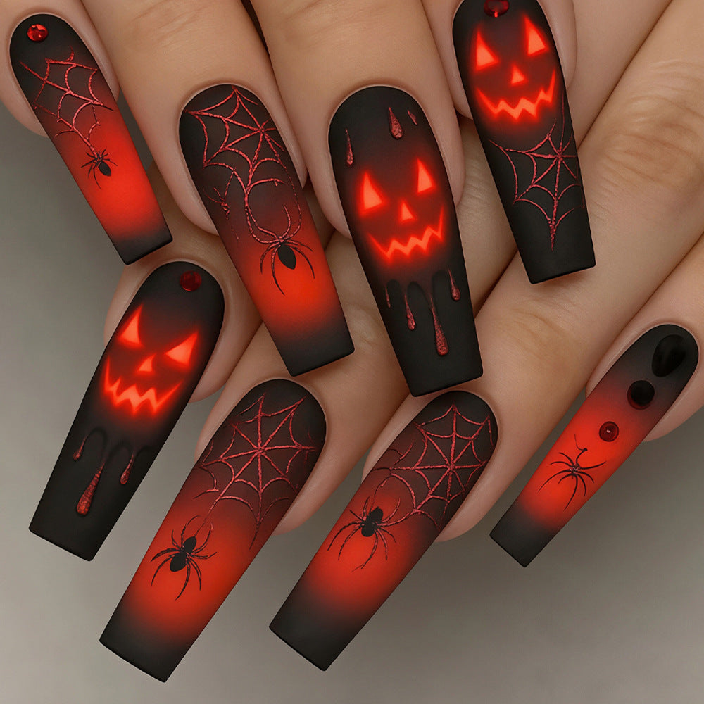 Spooky Themed Press-On Nail Art Bowlift