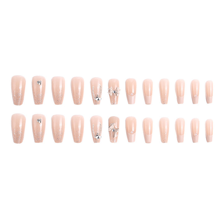 Glamorous artificial nails with glitter design Bowlift