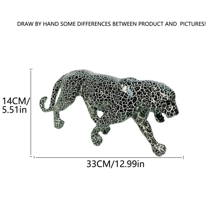 Decorative leopard figure made of resin Bowlift