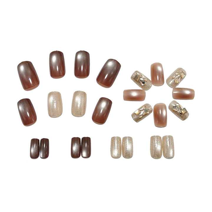 Artificial nails with luxurious glitter finish Bowlift