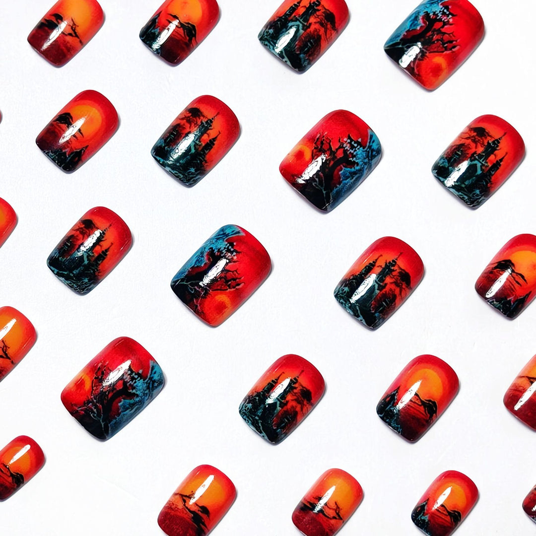 Artistic Halloween Nail Art Bowlift