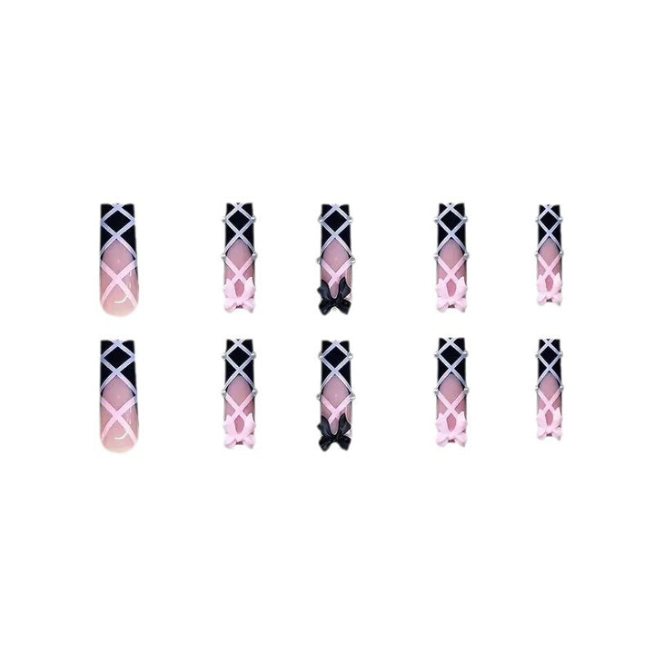 Artistic Bow-Embellished Press-On Nails Bowlift