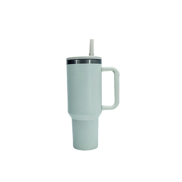 Women's insulated mug with sturdy handle and straw Bowlift