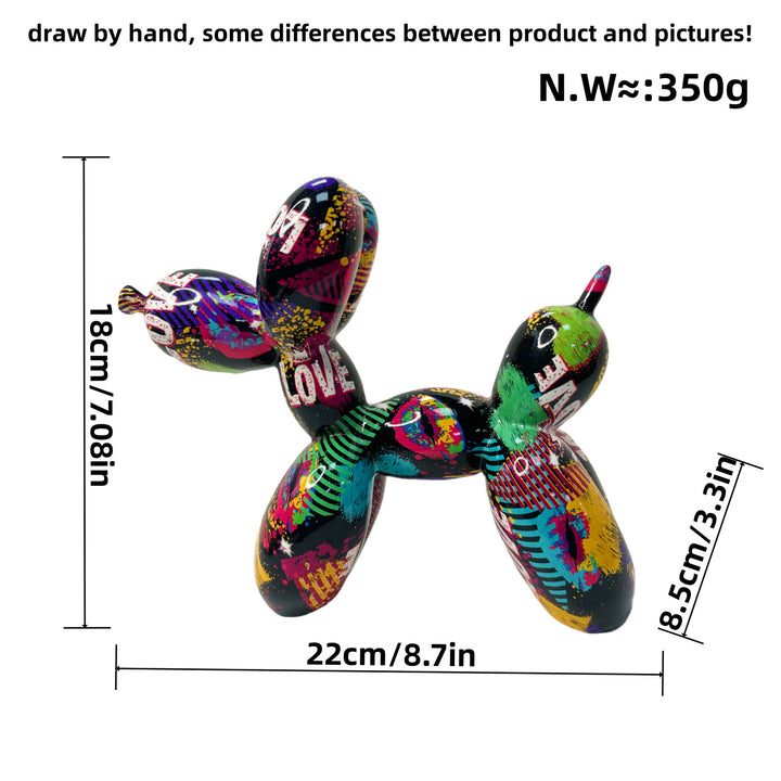 Colorful Balloon Dog Sculpture Bowlift