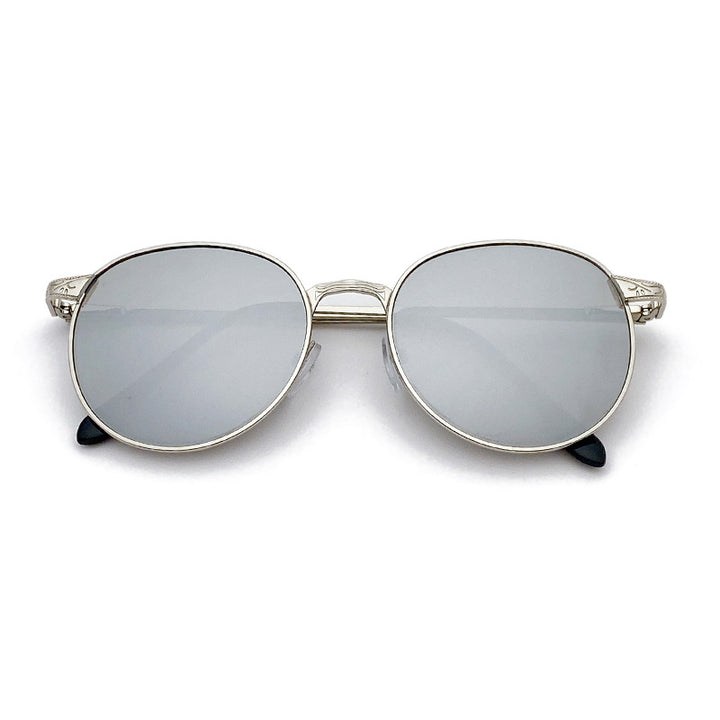 Fashionable sunglasses with round frame and intricate design Bowlift