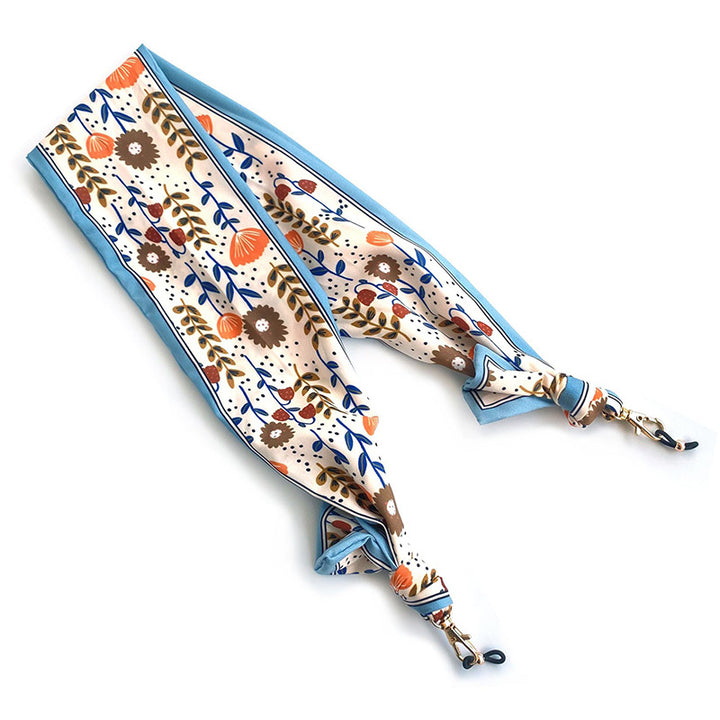 Fashionable fabric mask holder with floral motifs Bowlift