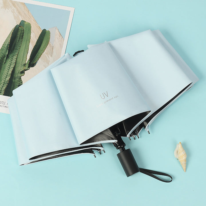 Women compact folding umbrella with Bowlift handle