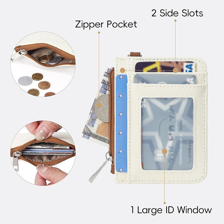 Elegant and Compact Wallet with Zipper and Wrist Strap Bowlift
