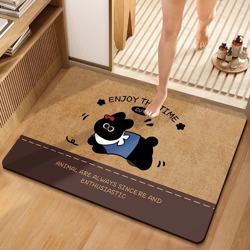 Playful Cat-Themed Bath Mat Bowlift