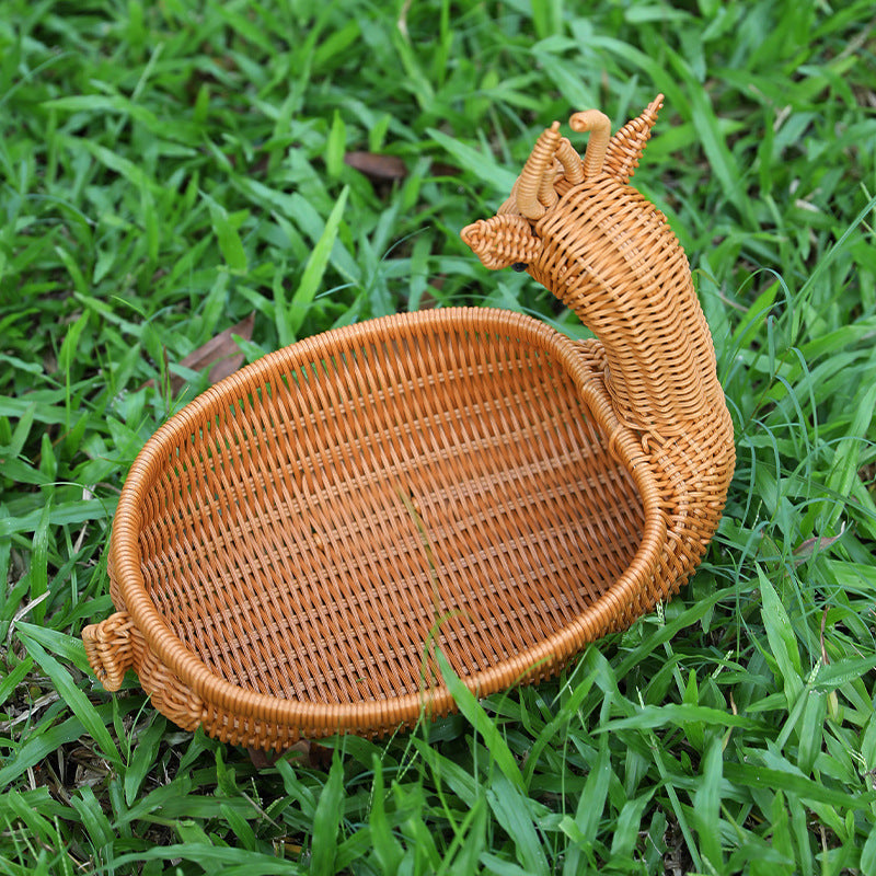 Decorative Woven Duck-Shaped Storage Basket Bowlift