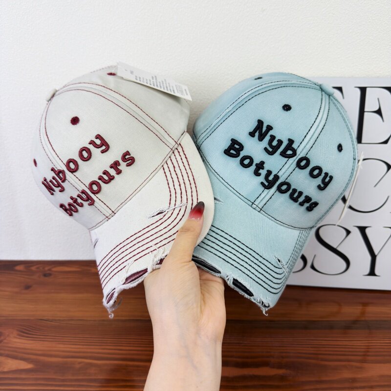 Women's Distressed Adjustable Baseball Cap Bowlift