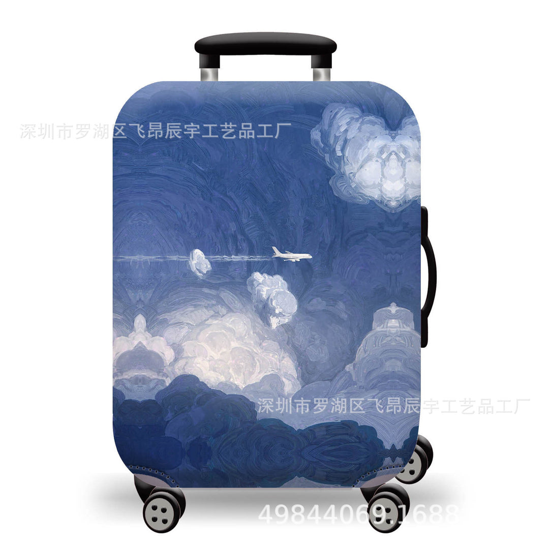 Hard Shell Luggage with Earth Design Bowlift