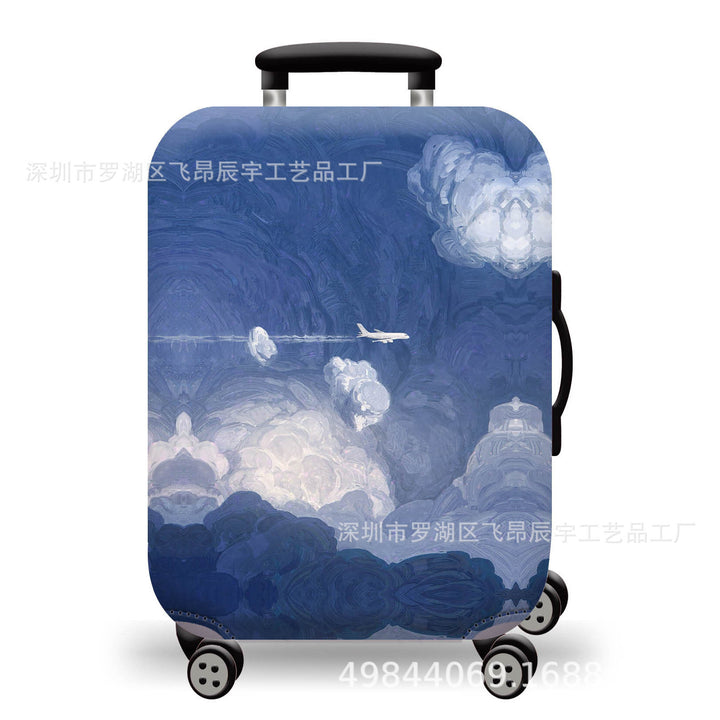 Hard Shell Luggage with Earth Design Bowlift