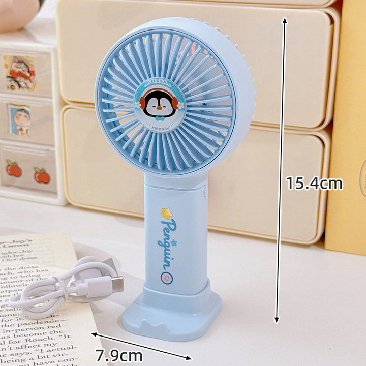 Ladies Portable Mini Fan with Cute Penguin Design Bowlift