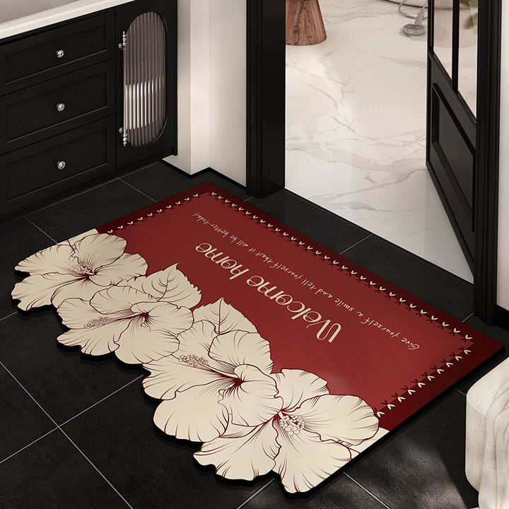 Elegant Floral Entrance Mat