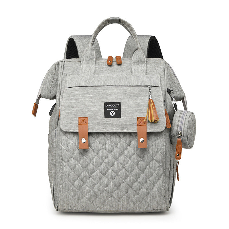 Multi-Functional Quilted Travel Backpack Bowlift