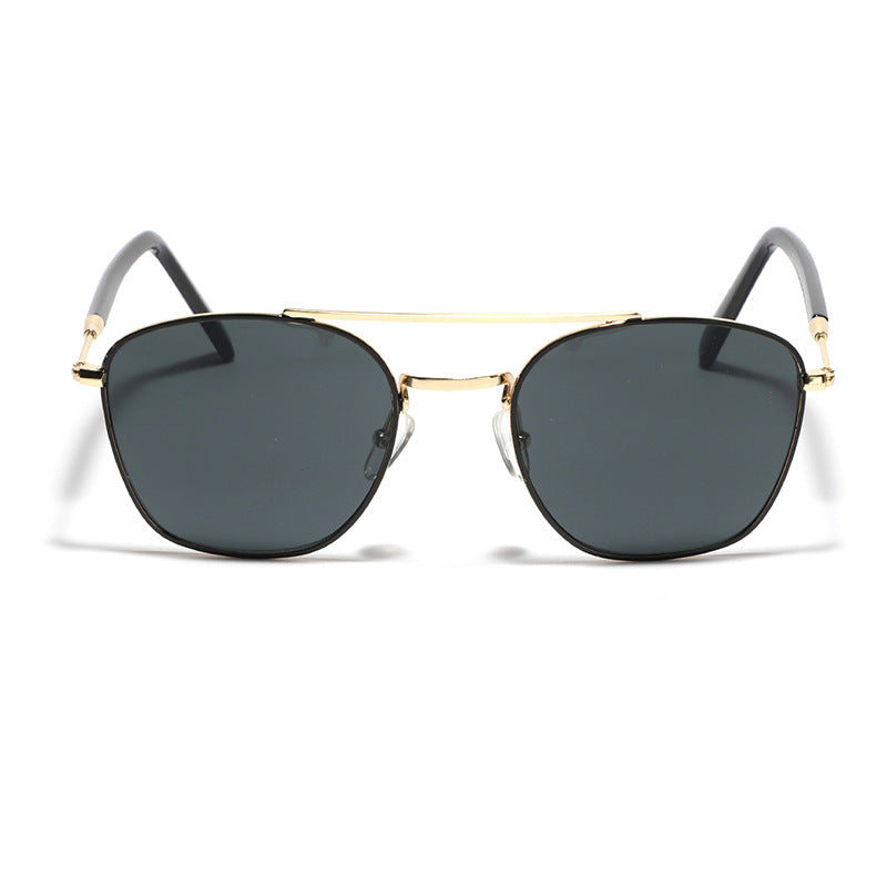 Women's fashionable square sunglasses with luxurious metal frame Bowlift