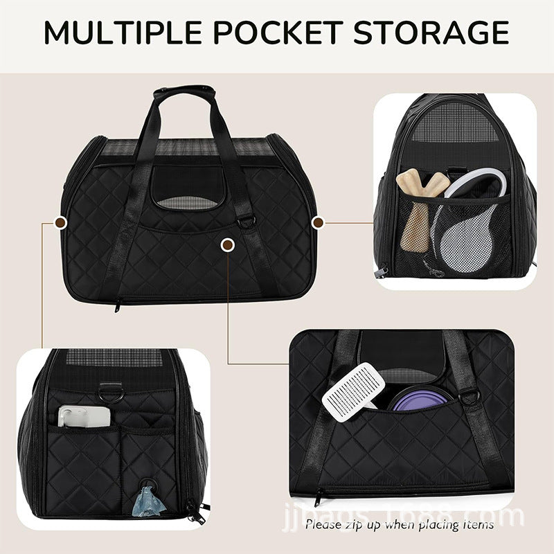 Closed pet transport bag with breathable mesh Bowlift